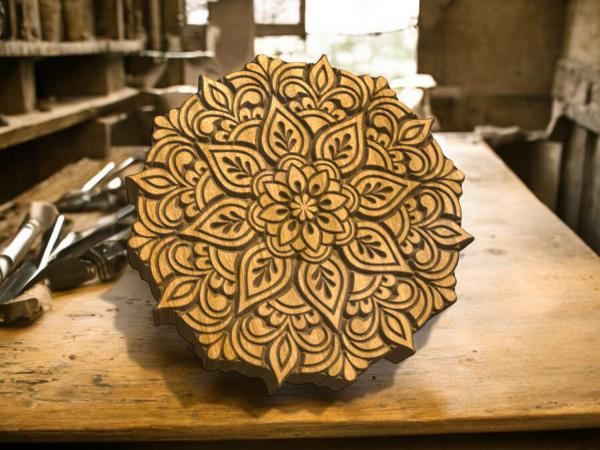 Mandalastempel aus Hartholz Mandalastempel aus Hartholz